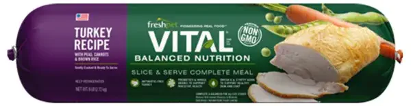 Freshpet Vital Balanced Nutrition Turkey Roll Recipe